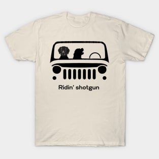 Ridin' shotgun Golden Retrievers T-Shirt